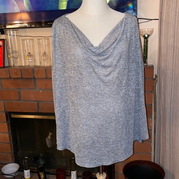 Apt. 9 Tops - BX43 Apt 9 2/3 sleeve silver size 2X